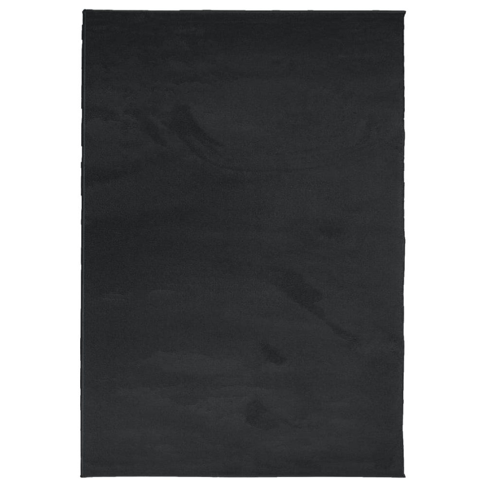 vidaXL Covor „OVIEDO”, fire scurte, negru, 140x200 cm
