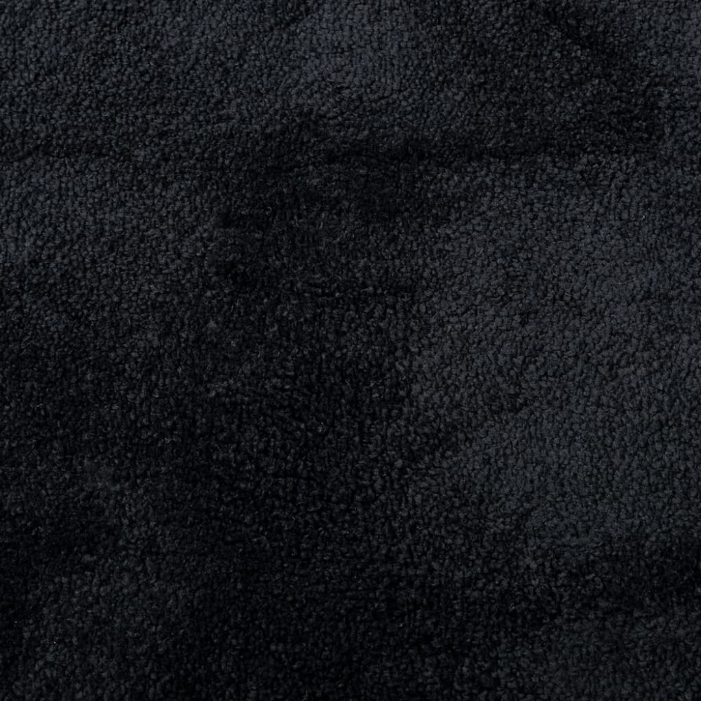 vidaXL Covor „OVIEDO”, fire scurte, negru, 160x160 cm