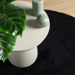 vidaXL Covor „OVIEDO”, fire scurte, negru, Ø 160 cm