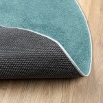 vidaXL Covor „OVIEDO”, fire scurte, verde, Ø 80 cm vidaXL Covor „OVIEDO”, fire scurte, verde, Ø 80 cm