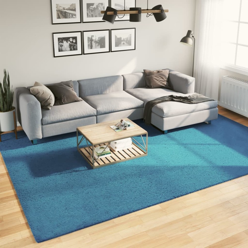 vidaXL Covor „OVIEDO”, fire scurte, turcoaz, 240x340 cm