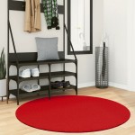 vidaXL Covor „OVIEDO”, fire scurte, roșu, Ø 120 cm vidaXL Covor „OVIEDO”, fire scurte, roșu, Ø 120 cm
