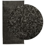 vidaXL Covor ISTAN, cu fire înalte, aspect lucios, antracit, 100x200cm