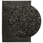 vidaXL Covor ISTAN, cu fire înalte, aspect lucios, antracit, 140x200cm vidaXL Covor ISTAN, cu fire înalte, aspect lucios, antracit, 140x200cm