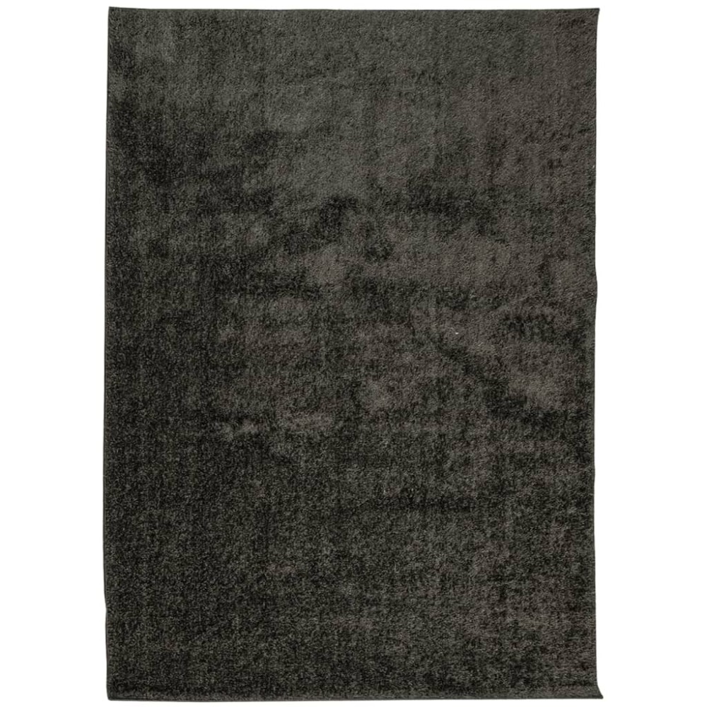 vidaXL Covor ISTAN, cu fire înalte, aspect lucios, antracit, 240x340cm