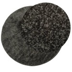 vidaXL Covor ISTAN, cu fire înalte, aspect lucios, antracit, Ø 80 cm