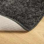 vidaXL Covor ISTAN, cu fire înalte, aspect lucios, antracit, Ø 100 cm
