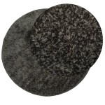 vidaXL Covor ISTAN, cu fire înalte, aspect lucios, antracit, Ø 160 cm