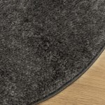 vidaXL Covor ISTAN, cu fire înalte, aspect lucios, antracit, Ø 160 cm