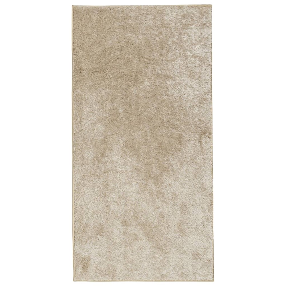 vidaXL Covor ISTAN, cu fire înalte, aspect lucios, bej, 100x200 cm