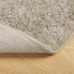 vidaXL Covor ISTAN, cu fire înalte, aspect lucios, bej, Ø 120 cm vidaXL Covor ISTAN, cu fire înalte, aspect lucios, bej, Ø 120 cm