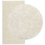 vidaXL Covor ISTAN, cu fire înalte, aspect lucios, crem, 80x150 cm