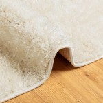 vidaXL Covor ISTAN, cu fire înalte, aspect lucios, crem, 160x230 cm
