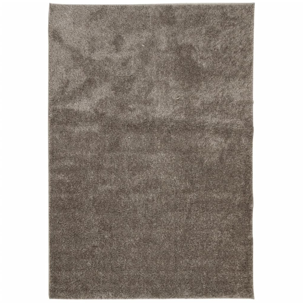 vidaXL Covor ISTAN, cu fire înalte, aspect lucios, gri, 120x170 cm
