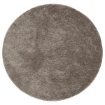 vidaXL Covor ISTAN, cu fire înalte, aspect lucios, gri, Ø 80 cm