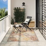 vidaXL Covor ARBIZU, interior/exterior, design vintage, 160x230 cm vidaXL Covor ARBIZU, interior/exterior, design vintage, 160x230 cm