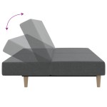 vidaXL Canapea extensibilă cu 2 locuri, gri deschis, țesătură
