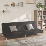 vidaXL Canapea extensibilă cu 2 locuri, negru, material textil vidaXL Canapea extensibilă cu 2 locuri, negru, material textil