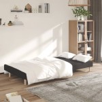 vidaXL Canapea extensibilă cu 2 locuri, negru, material textil vidaXL Canapea extensibilă cu 2 locuri, negru, material textil