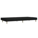 vidaXL Canapea extensibilă cu 2 locuri, negru, material textil vidaXL Canapea extensibilă cu 2 locuri, negru, material textil