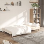 vidaXL Canapea extensibilă cu 2 locuri, crem, material textil vidaXL Canapea extensibilă cu 2 locuri, crem, material textil