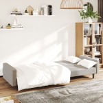vidaXL Canapea extensibilă cu 2 locuri, gri deschis, catifea