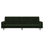 vidaXL Canapea extensibilă cu 2 locuri, verde închis, catifea