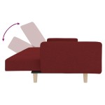vidaXL Canapea extensibilă cu 2 locuri, 2 perne, roșu vin, textil vidaXL Canapea extensibilă cu 2 locuri, 2 perne, roșu vin, textil