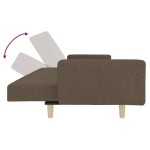 vidaXL Canapea extensibilă cu 2 locuri, 2 perne, gri taupe, textil vidaXL Canapea extensibilă cu 2 locuri, 2 perne, gri taupe, textil