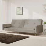 vidaXL Canapea extensibilă cu 2 locuri, 2 perne, gri deschis, catifea vidaXL Canapea extensibilă cu 2 locuri, 2 perne, gri deschis, catifea