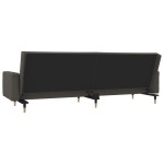 vidaXL Canapea extensibilă cu 2 locuri, 2 perne, gri închis, catifea vidaXL Canapea extensibilă cu 2 locuri, 2 perne, gri închis, catifea
