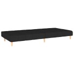 vidaXL Canapea extensibilă cu 2 locuri, negru, material textil