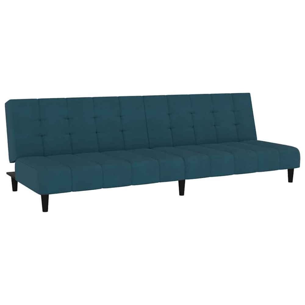 vidaXL Canapea extensibilă cu 2 locuri, albastru, catifea
