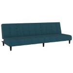 vidaXL Canapea extensibilă cu 2 locuri, albastru, catifea