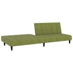 vidaXL Canapea extensibilă cu 2 locuri, verde deschis, catifea