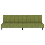 vidaXL Canapea extensibilă cu 2 locuri, verde deschis, catifea