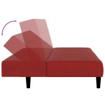 vidaXL Canapea extensibilă cu 2 locuri, roșu vin, catifea vidaXL Canapea extensibilă cu 2 locuri, roșu vin, catifea