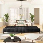 vidaXL Canapea extensibilă cu 2 locuri, negru, catifea
