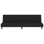 vidaXL Canapea extensibilă cu 2 locuri, negru, catifea