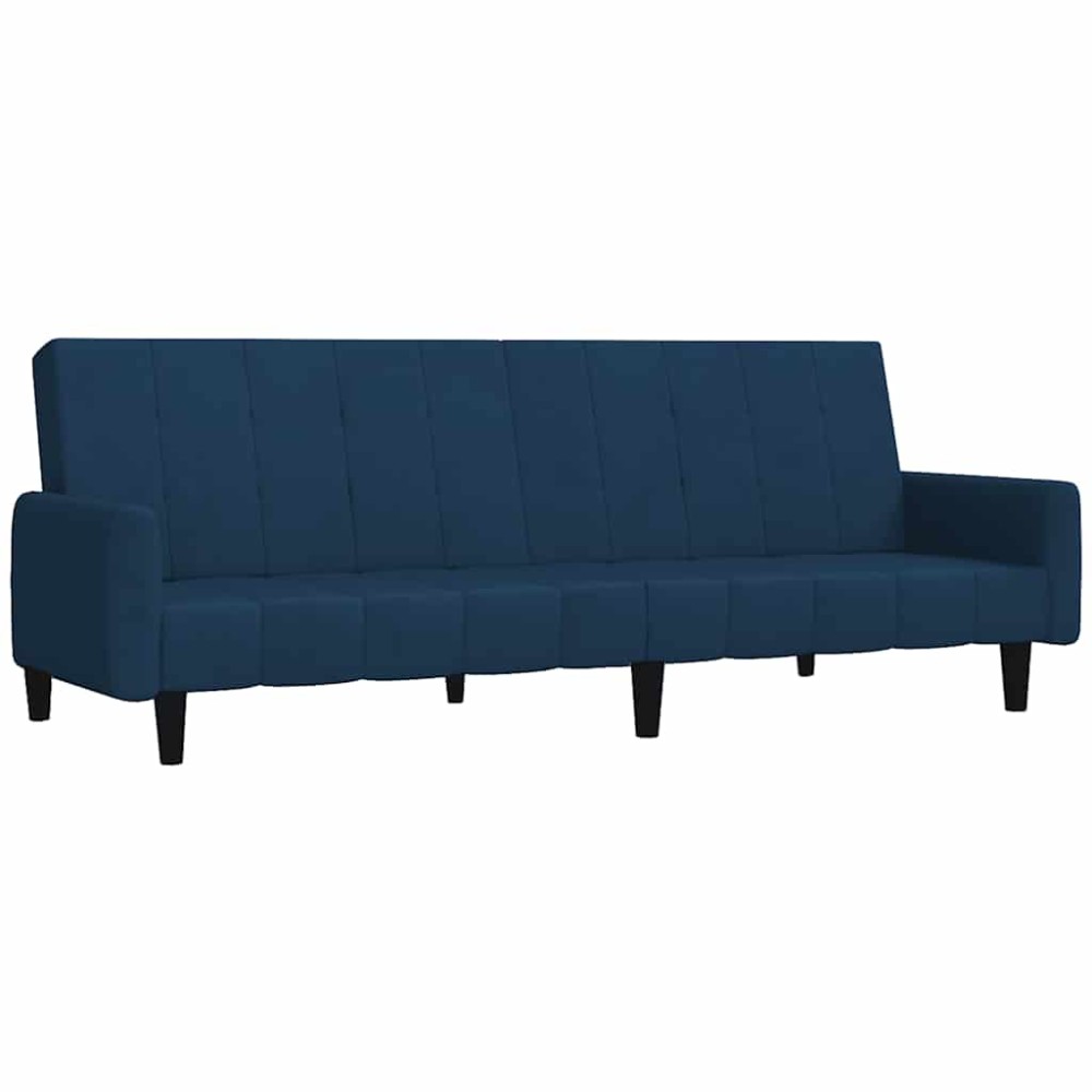 vidaXL Canapea extensibilă cu 2 locuri, albastru, catifea