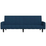 vidaXL Canapea extensibilă cu 2 locuri, albastru, catifea vidaXL Canapea extensibilă cu 2 locuri, albastru, catifea