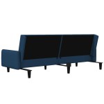 vidaXL Canapea extensibilă cu 2 locuri, albastru, catifea vidaXL Canapea extensibilă cu 2 locuri, albastru, catifea