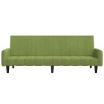 vidaXL Canapea extensibilă cu 2 locuri, verde deschis, catifea