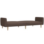 vidaXL Canapea extensibilă cu 2 locuri, gri taupe, material textil