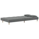 vidaXL Canapea extensibilă cu 2 locuri, 2 perne, gri închis, textil vidaXL Canapea extensibilă cu 2 locuri, 2 perne, gri închis, textil
