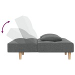 vidaXL Canapea extensibilă cu 2 locuri, 2 perne, gri închis, textil vidaXL Canapea extensibilă cu 2 locuri, 2 perne, gri închis, textil