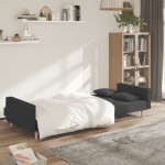 vidaXL Canapea extensibilă cu 2 locuri, 2 perne, gri închis, textil vidaXL Canapea extensibilă cu 2 locuri, 2 perne, gri închis, textil