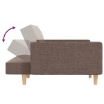 vidaXL Canapea extensibilă cu 2 locuri, 2 perne, gri taupe, textil vidaXL Canapea extensibilă cu 2 locuri, 2 perne, gri taupe, textil
