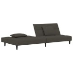 vidaXL Canapea extensibilă cu 2 locuri, 2 perne, gri închis, catifea vidaXL Canapea extensibilă cu 2 locuri, 2 perne, gri închis, catifea