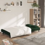 vidaXL Canapea extensibilă cu 2 locuri, 2 perne, verde închis catifea vidaXL Canapea extensibilă cu 2 locuri, 2 perne, verde închis catifea